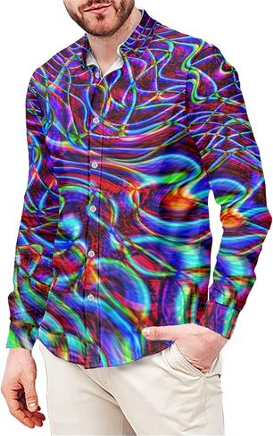 Biyejit Mens Long Sleeve Shirt, Regular Fit Casual Button Down Shirt for Men Teens Size XS-6XL in Kuwait