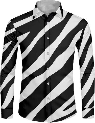 Biyejit Mens Long Sleeve Shirt, Regular Fit Casual Button Down Shirt for Men Teens Size XS-6XL in Kuwait