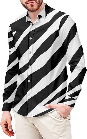Biyejit Mens Long Sleeve Shirt, Regular Fit Casual Button Down Shirt for Men Teens Size XS-6XL in Kuwait