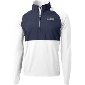 Cutter & Buck Men's NFL Adapt Eco Knit Hybrid Recycled Quarter-Zip Raglan Jacket in Saudi Arabia