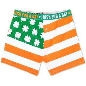 Mad Engine Men's St. Patrick's Day Irish Clover Flag Boxers in Kuwait