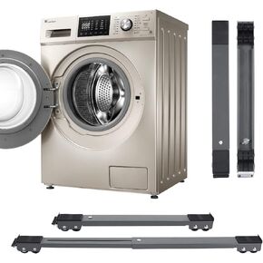 حامل دوار للأجهزة قابل للتعديل وقابل للتمديد، قاعدة عربة متنقلة مع أثاث تلسكوبي للخدمة الشاقة، حامل دوللي، قاعدة غسالة للثلاجات، مجففات، غسالات الأطباق، أشياء ثقيلة أخرى (رمادي) in Kuwait