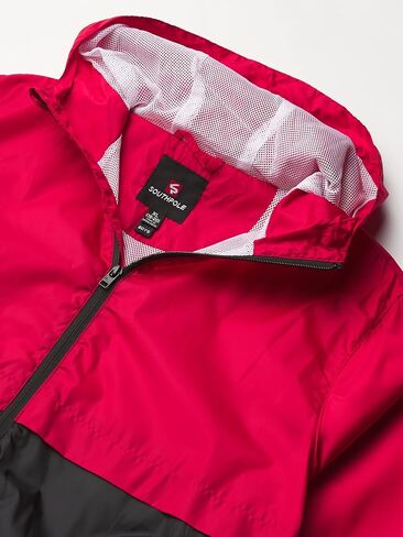 Southpole Men's Colorblock Water Resistance Windbreaker Hooded Jacket in Saudi Arabia