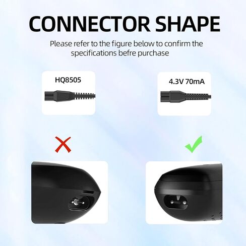 لشاحن Philips One Blade، مناسب لـ Philips Norelco Oneblade QP2520، QP2520 / 90، QP2520 / 72، QP2520 / 70 سلك شحن مزود الطاقة لماكينة الحلاقة الكهربائية in Kuwait