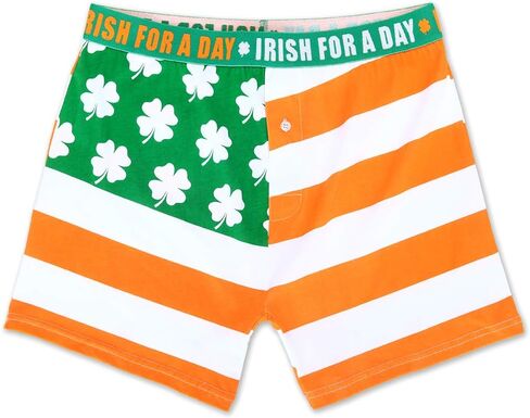 Mad Engine Men's St. Patrick's Day Irish Clover Flag Boxers in Kuwait