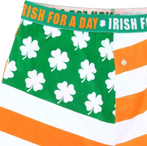 Mad Engine Men's St. Patrick's Day Irish Clover Flag Boxers in Kuwait