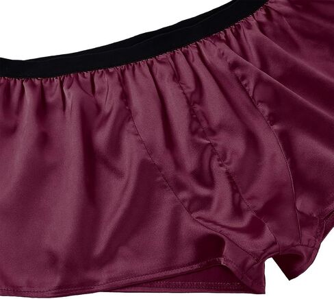 TSSOE Men's Silk Satin Boxer Shorts Lounge Sports Swim Trunks Underwear in Saudi Arabia