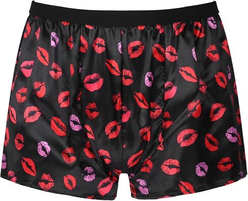 TSSOE Men's Silk Satin Boxer Shorts Lounge Sports Swim Trunks Underwear in Saudi Arabia