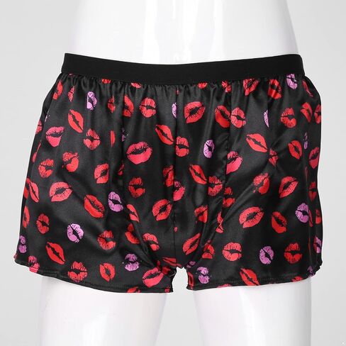 TSSOE Men's Silk Satin Boxer Shorts Lounge Sports Swim Trunks Underwear in Saudi Arabia