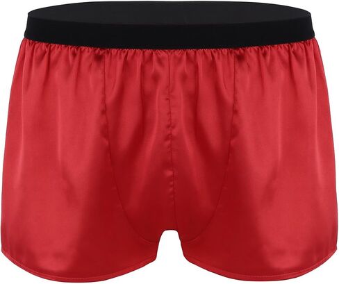 TSSOE Men's Silk Satin Boxer Shorts Lounge Sports Swim Trunks Underwear in Saudi Arabia