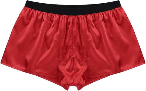 TSSOE Men's Silk Satin Boxer Shorts Lounge Sports Swim Trunks Underwear in Saudi Arabia