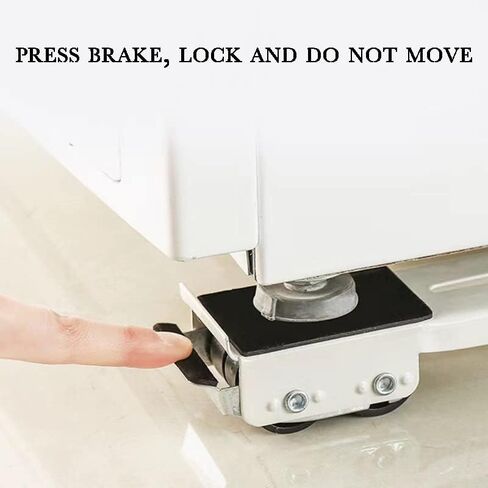 FXJ LIFT Appliance Rollers, Furniture Washing Machine Dolly, Extendable Appliance Rollers Mobile Washing Machine Base, Fridge Stand BLACK in Kuwait