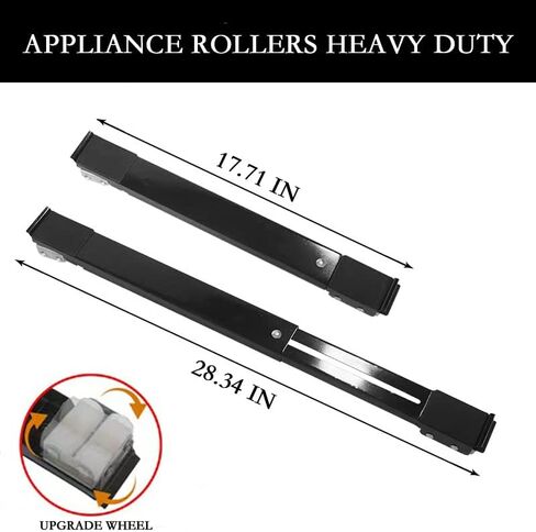 FXJ LIFT Appliance Rollers, Furniture Washing Machine Dolly, Extendable Appliance Rollers Mobile Washing Machine Base, Fridge Stand BLACK in Kuwait