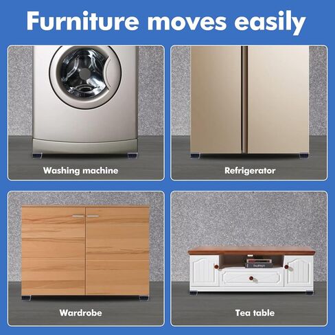 حامل دوار للأجهزة قابل للتعديل وقابل للتمديد، قاعدة عربة متنقلة مع أثاث تلسكوبي للخدمة الشاقة، حامل دوللي، قاعدة غسالة للثلاجات، مجففات، غسالات الأطباق، أشياء ثقيلة أخرى (رمادي) in Kuwait