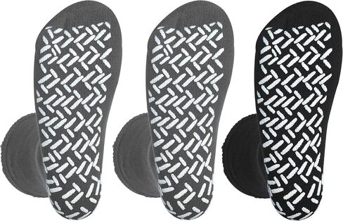 Pack of 3 Pairs - XXXL Non-Skid Bariatric Extra Wide Slipper Socks for People With Swollen feet Diabetes & Edema in Saudi Arabia