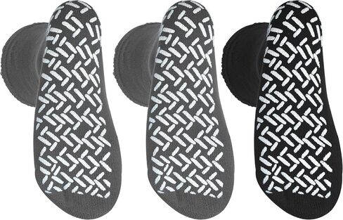 Pack of 3 Pairs - XXXL Non-Skid Bariatric Extra Wide Slipper Socks for People With Swollen feet Diabetes & Edema in Saudi Arabia
