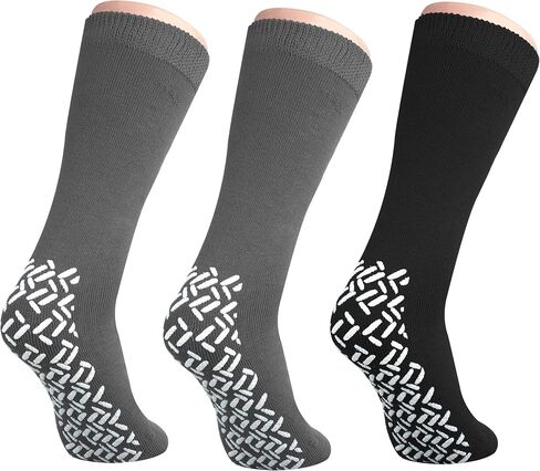 Pack of 3 Pairs - XXXL Non-Skid Bariatric Extra Wide Slipper Socks for People With Swollen feet Diabetes & Edema in Saudi Arabia