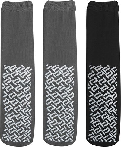 Pack of 3 Pairs - XXXL Non-Skid Bariatric Extra Wide Slipper Socks for People With Swollen feet Diabetes & Edema in Saudi Arabia