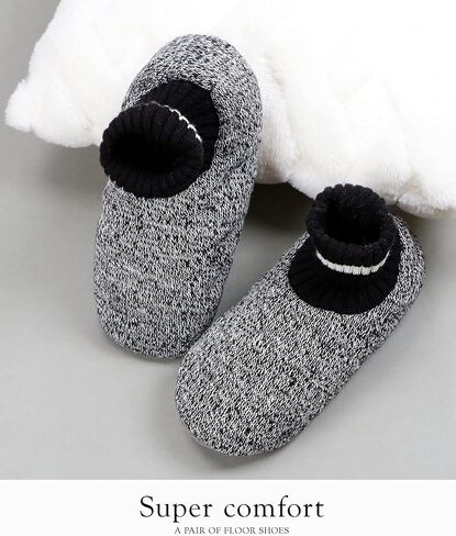 DICUIRD Slipper Socks for Mens,Fuzzy Sherpa Lined Socks with Soft Soles,Cozy Warm House Indoor Booties with Non Slip Bottoms, Mens Winter Christmas Gifts in Saudi Arabia