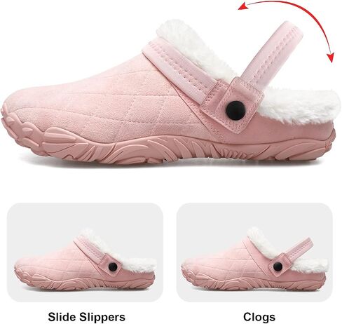 Besroad Womens Mens Furry Slides House Slippers Fuzzy Fluffy Bedroom Cozy Memory Foam Slippers Clogs in Kuwait