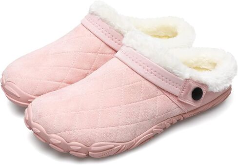 Besroad Womens Mens Furry Slides House Slippers Fuzzy Fluffy Bedroom Cozy Memory Foam Slippers Clogs in Kuwait