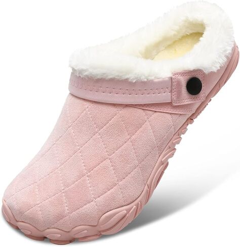 Besroad Womens Mens Furry Slides House Slippers Fuzzy Fluffy Bedroom Cozy Memory Foam Slippers Clogs in Kuwait