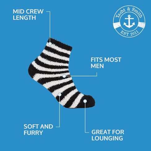 Yacht & Smith Mens Wholesale Bulk Warm And Cozy Fuzzy Socks, Colorful Winter Sock in Saudi Arabia