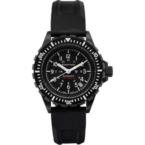 Marathon Anthracite 41mm Diver's Automatic (GSAR) Swiss Made Military Issue Milspec Watch with IP Black Stainless Steel (No Government Markings, Black Rubber Strap) in Kuwait