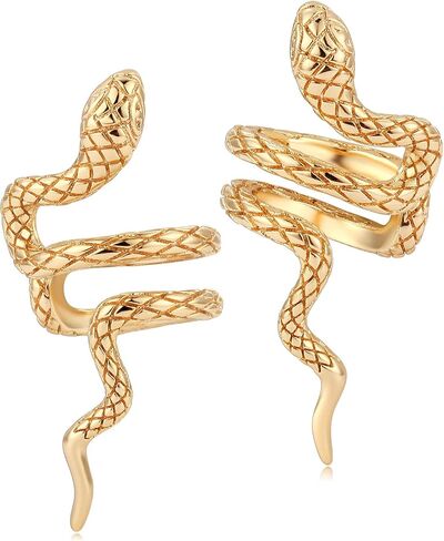 Mevecco Gold Ear Cuff Earring 18K Gold Plated Non Pierced Ear Cartilage Clip on Wrap Hoop Tiny Chunky Blod Thick Simple Minimalist Handmade Delicate Hypoallergenic Ear Cuff Fake Earrings Women Gift in Saudi Arabia