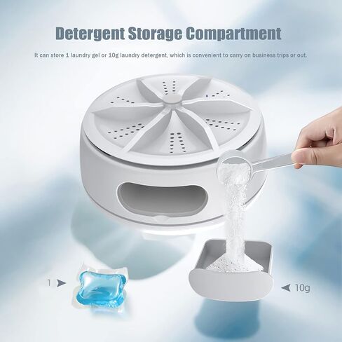 Sheng&Hui Portable Mini Washing Machine USB Mini Washing Machine High Power Turbo Washer with 4 Speed Remote Control for Home, Business, Travel, College Room, RV, Apartment in Kuwait