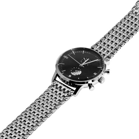 Multi Stripes 18mm 20mm 22mm Black Rose Gold Silver Two Tone Metal Watch Strap Tapered Engravings Stainless Steel Metal Watch Band for Men Women… in Kuwait