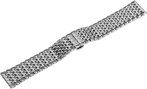 Multi Stripes 18mm 20mm 22mm Black Rose Gold Silver Two Tone Metal Watch Strap Tapered Engravings Stainless Steel Metal Watch Band for Men Women… in Kuwait