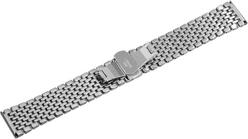 Multi Stripes 18mm 20mm 22mm Black Rose Gold Silver Two Tone Metal Watch Strap Tapered Engravings Stainless Steel Metal Watch Band for Men Women… in Kuwait