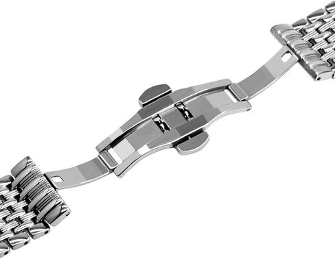 Multi Stripes 18mm 20mm 22mm Black Rose Gold Silver Two Tone Metal Watch Strap Tapered Engravings Stainless Steel Metal Watch Band for Men Women… in Kuwait