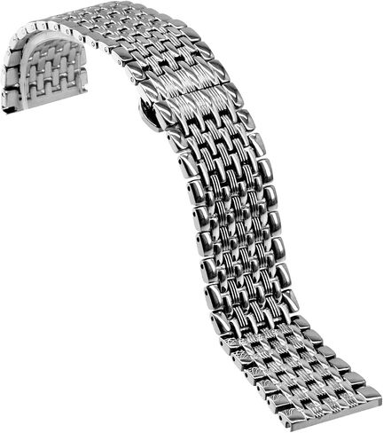 Multi Stripes 18mm 20mm 22mm Black Rose Gold Silver Two Tone Metal Watch Strap Tapered Engravings Stainless Steel Metal Watch Band for Men Women… in Kuwait