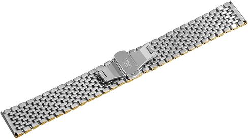 Multi Stripes 18mm 20mm 22mm Black Rose Gold Silver Two Tone Metal Watch Strap Tapered Engravings Stainless Steel Metal Watch Band for Men Women… in Kuwait