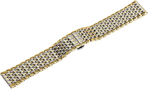Multi Stripes 18mm 20mm 22mm Black Rose Gold Silver Two Tone Metal Watch Strap Tapered Engravings Stainless Steel Metal Watch Band for Men Women… in Kuwait