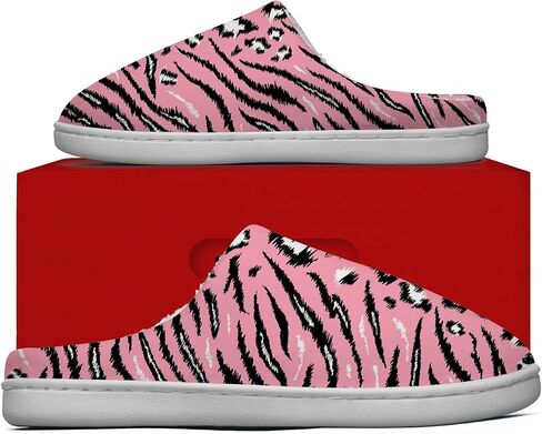 Women's Men's Tiger Print Slippers House Slippers Slip On Memory Foam Fuzzy Slippers Winter Sandals Shoes Gifts in Kuwait