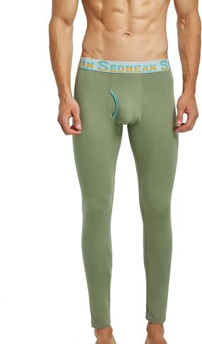 SEOBEAN Mens Sexy Low Rise Classic Solid Long John 220403 in Saudi Arabia