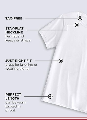 Jockey Men's T-Shirts Made in America 100% Cotton Crew Neck T-Shirt - 2 Pack in Saudi Arabia