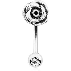 Classic Rose Curved Barbell Eyebrow Ring in Kuwait