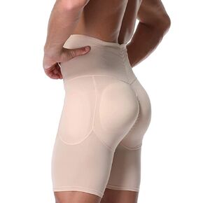 NonEcho Men's Padded Briefs Boxer Underwear Tummy Control Shorts High Waist Body Shaper Enhance Butt Lifter Shapewear Abdomen