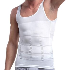 LARDROK Men Body Slimming Tummy Shaper Belly Underwear Shapewear Waist Girdle Shirt