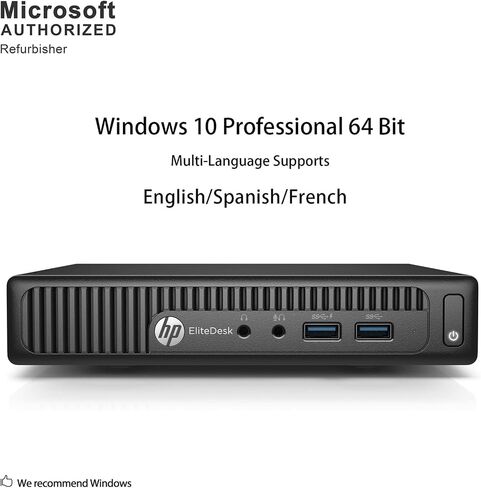 HP EliteDesk 705 G3 - Mini Desktop - A10 PRO-8770E 2.8 GHz - 8 GB - 128 GB SSD 1GG27US#ABA (Renewed) in Saudi Arabia
