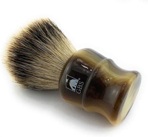 G.B.S Large Silvertip Badger Shaving Brush with Faux Horn Handle Creates Lather and Soft Bristles for Wet shavers Shaving Brush for Men’s 21 MM Knot Loft: 100mm in Saudi Arabia