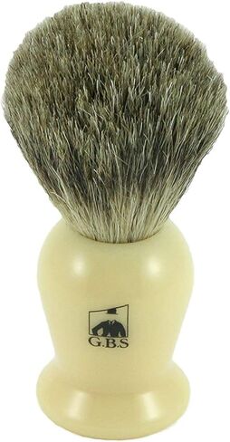 Customizable GBS Pure Badger Bristle Shaving Brush 21 MM Knot 100 mm (4" Tall) Ivory Handle! Personalized in Saudi Arabia