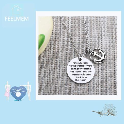 سلسلة مفاتيح تشجيعية من FEELMEM أنا همسات مصير العاصفة للمحارب كيرينغ هدية مجوهرات ملهمة in Kuwait