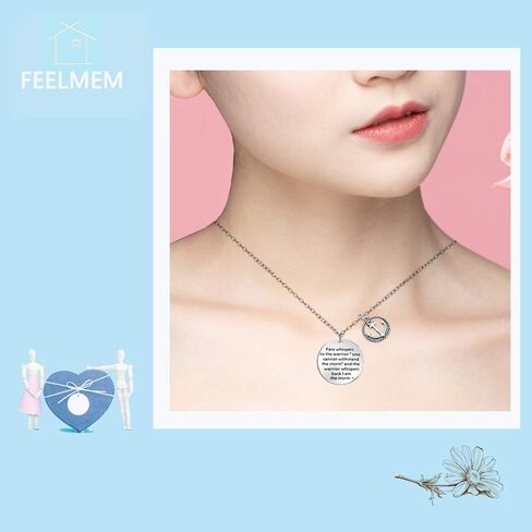سلسلة مفاتيح تشجيعية من FEELMEM أنا همسات مصير العاصفة للمحارب كيرينغ هدية مجوهرات ملهمة in Kuwait