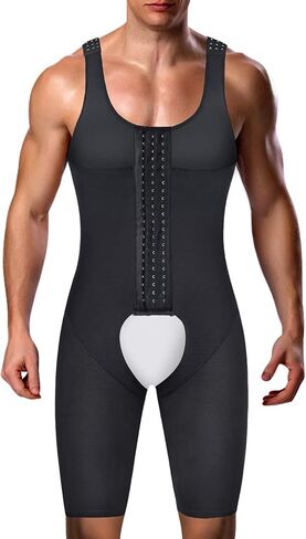 Men's Shapewear Bodysuit Full Body Shaper Tummy Control Compression Sauna Suit Fitness Compression Underwork in Kuwait