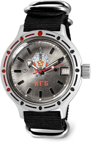 VOSTOK | Men's KGB USSR State Security Committee Amphibian Automatic Self-Winding Russian Diver Watch | WR 200 m | Fashion | Business | Casual Men's Watches | Model 420892 in Kuwait